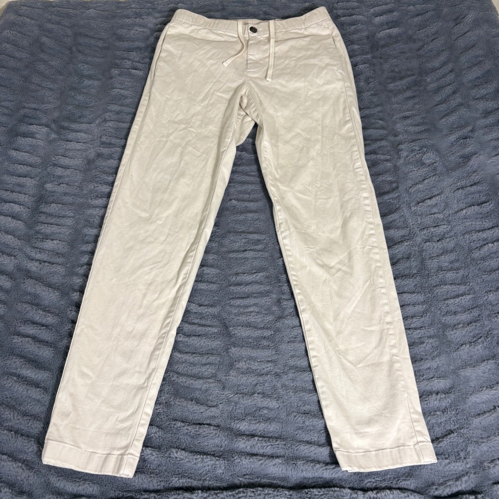 Bonobos Mens Drawstring Chino Pants Beige Off White Size Small Long AQ338